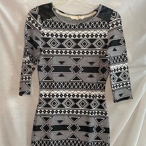 Tom Tailor Black & White Geometric Patterned Dress
